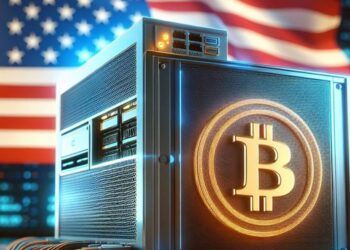Imagen generada por la IA Designer sobre un nodo de Bitcoin en EE. UU.